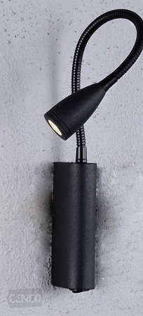 Azzardo kinkiet łazienkowy LED Veronica 3W 150lm 3000K czarny IP44 AZ1548