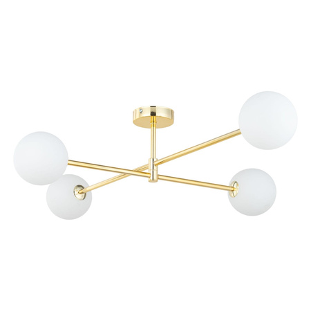 TK Lighting plafon Sarius 4xG9 biało/złoty 4738