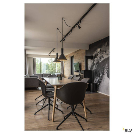 SLV lampa wisząca Phelia E27 czarna 1002949