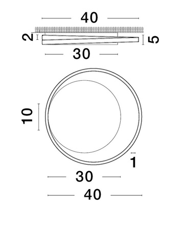 Luces Exclusivas lampa sufitowa LED Acapa 22W 1540lm 3000K IP20 biała LE43330