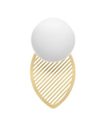 Ummo kinkiet Fyllo B G9 złoty z mosiężnym liściem FYB13000