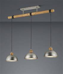 Trio lampa wisząca Delhi 3xE27 nikiel antyk 303400367