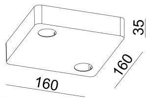 Oxyled baza montażowa do plafonu Ardizone SQ2 biała z włącznikiem (kompletny produkt wymaga modułu świetlnego) 455163