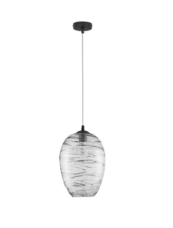 Luces Exclusivas lampa wisząca LED Bambu Ø 23 cm E27 1x12W IP20 czarna LE43419