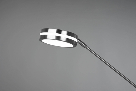 Trio lampa podłogowa LED Franklin 35W 4100lm + 6,5W 650lm 2700/3200/4000K srebrna ściemnialna 181cm 426510207