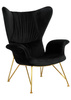King Home Fotel SHRIMP VELVET czarny - podstawa złota KH1501100191