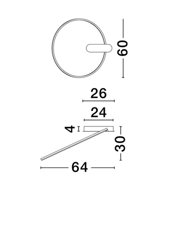Luces Exclusivas lampa sufitowa LED Comarapa ściemnialna 30W 1250lm 3000K IP20 czarna LE44673