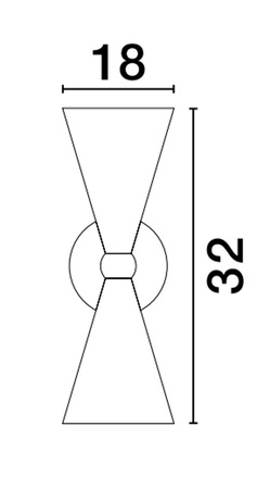 Luces Exclusivas kinkiet LED Balsas Ø 18 cm E14 2x5W IP20 czarno/złota LE43699