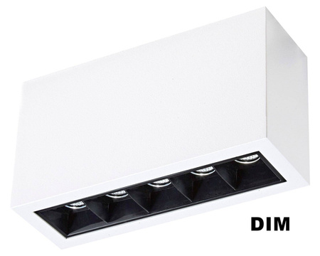 Mistic Lighting plafon techniczny LED Icon 5x(2W 230lm 4000K) 10W 1150lm 48° DIM (ściemnialny) czarno/biały MSTC-05411253