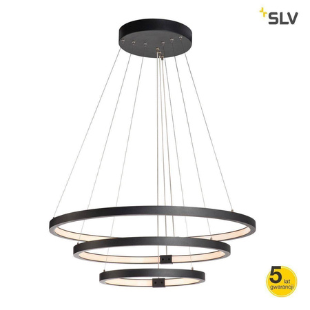 SLV lampa wisząca LED Halo 65W 4200lm 3000/4000K czarna 1002913