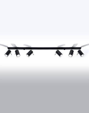 Sollux plafon (reflektorki) Ring 6l 6xGU10 czarny SL.0334