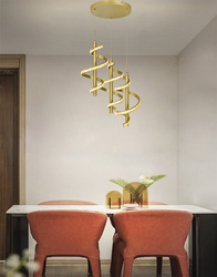 Aviano Lighting lampa wisząca LED Claret ściemnialna 27W 3100lm 3000K złoty mat 9209-0315