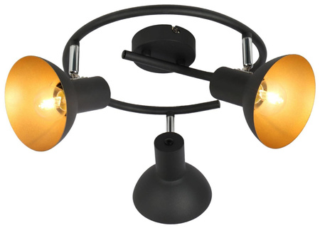 Candellux plafon (reflektorki) Diso 3xE27 czarno/złoty 98-63434