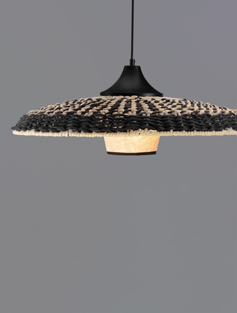 Luces Exclusivas lampa wisząca LED Huanuni Ø 61 cm E27 1x12W IP20 czarno/brązowa LE44575