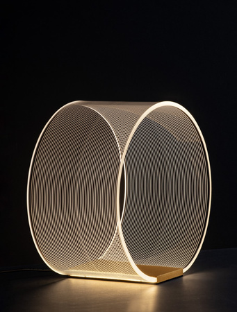 Luces Exclusivas lampa stołowa LED Huaral ściemnialna 14W 786lm 3000K IP20 wys. 27,6 cm złota LE44436