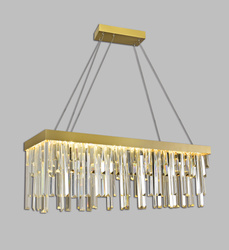 Aviano Lighting lampa wisząca LED Lauret ściemnialna 37W 4000lm 3000K złoty mat 6208-0115