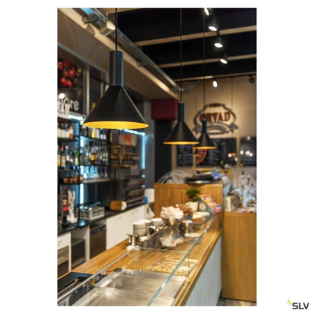 SLV lampa wisząca Phelia E27 czarna 1002949