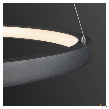 SLV lampa wisząca LED Halo 25W 1500lm 3000/4000K czarna 1002909