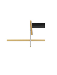 Luces Exclusivas lampa sufitowa LED Charazani ściemnialna 26W 973lm 3200K IP20 czarno/złota LE44819