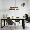 TK Lighting lampa wisząca Nicol 3xE27 czarno/drewniana 4801