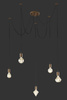 Trio lampa wisząca Cord 5xE27 miedziana 310100562