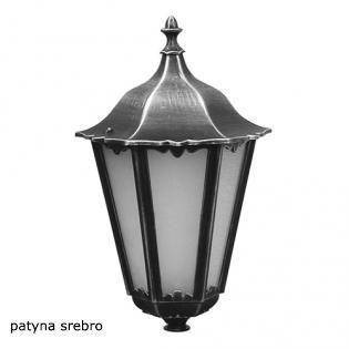 Su-ma latarnia uliczna (głowica) Retro Maxi E27 czarna/patyna IP43 K 1018 BD