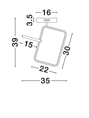 Luces Exclusivas lampa sufitowa LED Chulumani ściemnialna 30W 1261lm 3200K IP20 czarno/złota LE44825