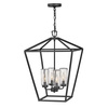 Quintiesse lampa wisząca zewnętrzna Alford Place 4xE14 czarna IP44 QN-ALFORD-PLACE-4P-MB