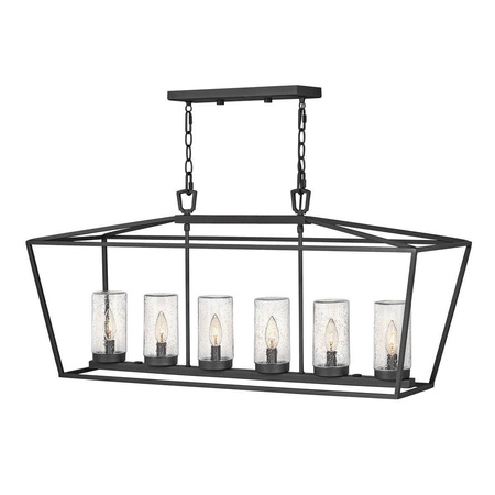 Quintiesse lampa wisząca zewnętrzna Alford Place 6xE14 czarna IP44 QN-ALFORD-PLACE-6P-MB