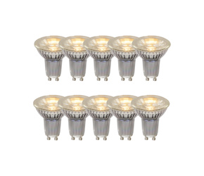 Lucide żarówka LED MR16*10 GU10 Ø 5 cm 1x5W 2700K 10 sztuk transparentna 49008/10/60