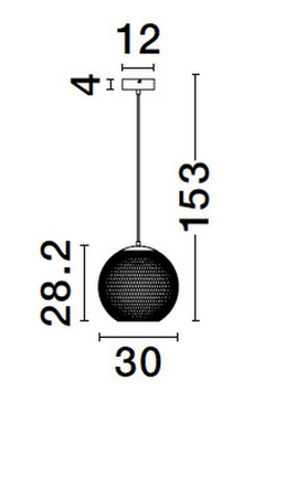 Luces Exclusivas lampa wisząca LED Rita Ø 30 cm 12W 456lm 3000K IP20 czarna LE44253