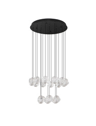 Luces Exclusivas lampa wisząca LED Chepen ściemnialna Ø 60 cm 87W 5057lm 3000K IP20 czarna LE44427