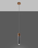 Sollux lampa wisząca Zane 1 GU10 szaro/drewniana SL.0965