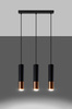 Sollux lampa wisząca Loopez 3L 3xGU10 czarno/miedziana SL.0948