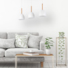 TK Lighting lampa wisząca Nord 3xE27 biało/drewniana 4869