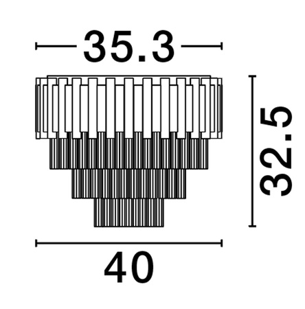 Luces Exclusivas lampa sufitowa LED Acaten Ø 40 cm E14 5x5W IP20 złota LE43567