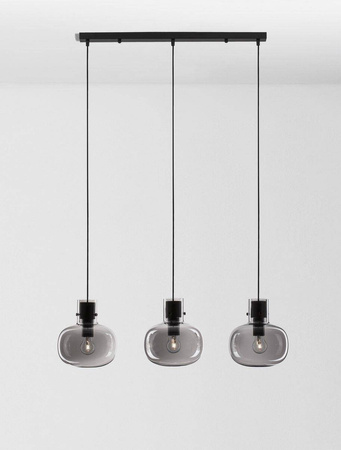 Luces Exclusivas lampa wisząca Padre 3xΕ27 czarna LE42630