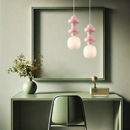 Luces Exclusivas lampa wisząca LED Vilrosa Ø 18 cm E14 1x5W IP20 różowa LE44561