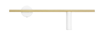 Aldex kinkiet (prawy) Trevo GU10 biało/mosiężny 1097C40_2
