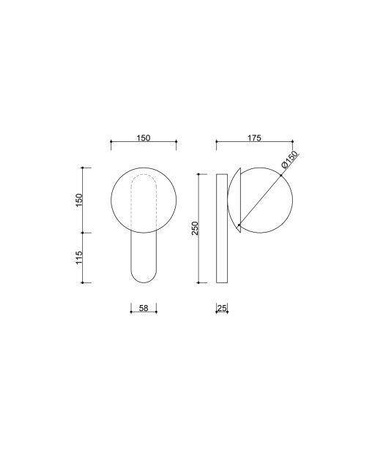 Ummo kinkiet z włącznikiem Kuul D1 G9 czarny KLD12001