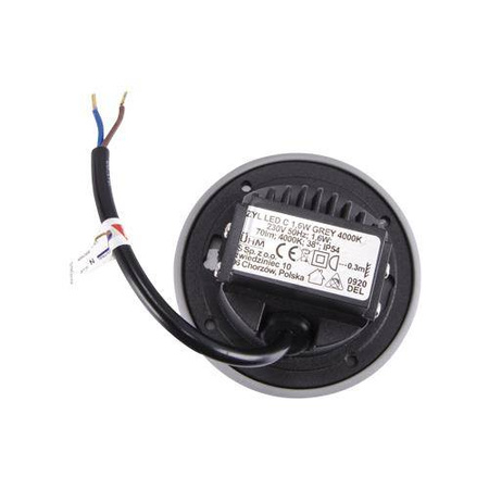 Ideus oprawa ścienna zewnętrzna LED Azyl C 1,6W 70lm 4000K szara IP54 03904