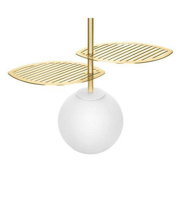 Ummo lampa wisząca Fyllo A G9 złota z mosiężnymi liśćmi FYA131P0