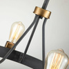 Quintiesse lampa wisząca Silas 4xE27 czarno/mosiężna QN-SILAS-4P-DZ