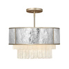 Quintiesse lampa wisząca Reverie 4xE14 złoto/szara QN-REVERIE-4P-CPG