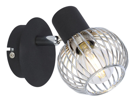 Candellux kinkiet (reflektorek) Oslo E14 czarny/chrom 91-61836