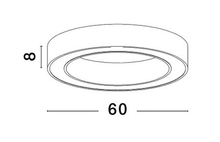 Luces Exclusivas plafon LED Claro 50W 1400lm 3000/4000K biały Ø60cm LE42684
