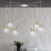 Emibig lampa wisząca Traker 6 6xGU10 biało/złota 527/6