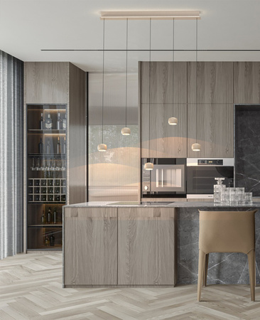 Aviano Lighting lampa wisząca LED Quiberon ściemnialna 30W 3000lm 3000K piaskowa 7039-513