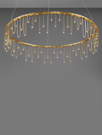 Luces Exclusivas lampa wisząca LED Huaraz ściemnialna Ø 80 cm 31W 2653lm 3000K IP20 złota LE44456