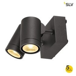 SLV kinkiet (reflektorki) zewnętrzny LED Helia 2x(8W 450lm 3000K) 16W 900lm antracytowy IP55 233255